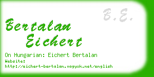 bertalan eichert business card